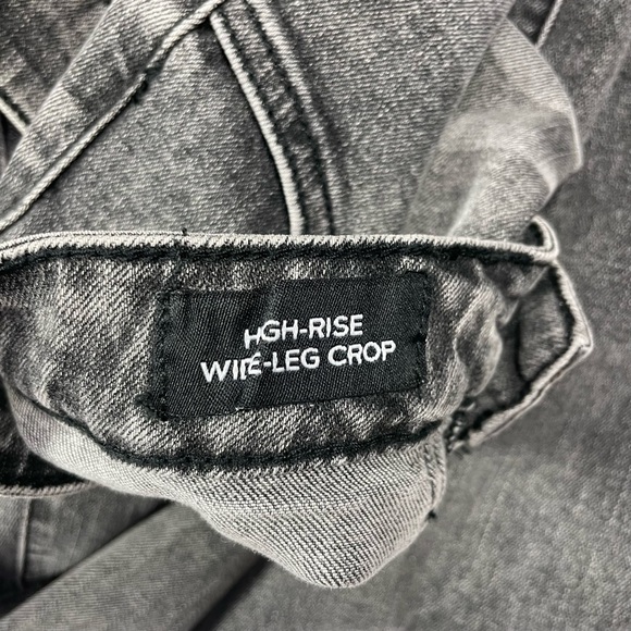 Oat New York Jeans Oat New York Highrise Wide Leg Crop Grey Black